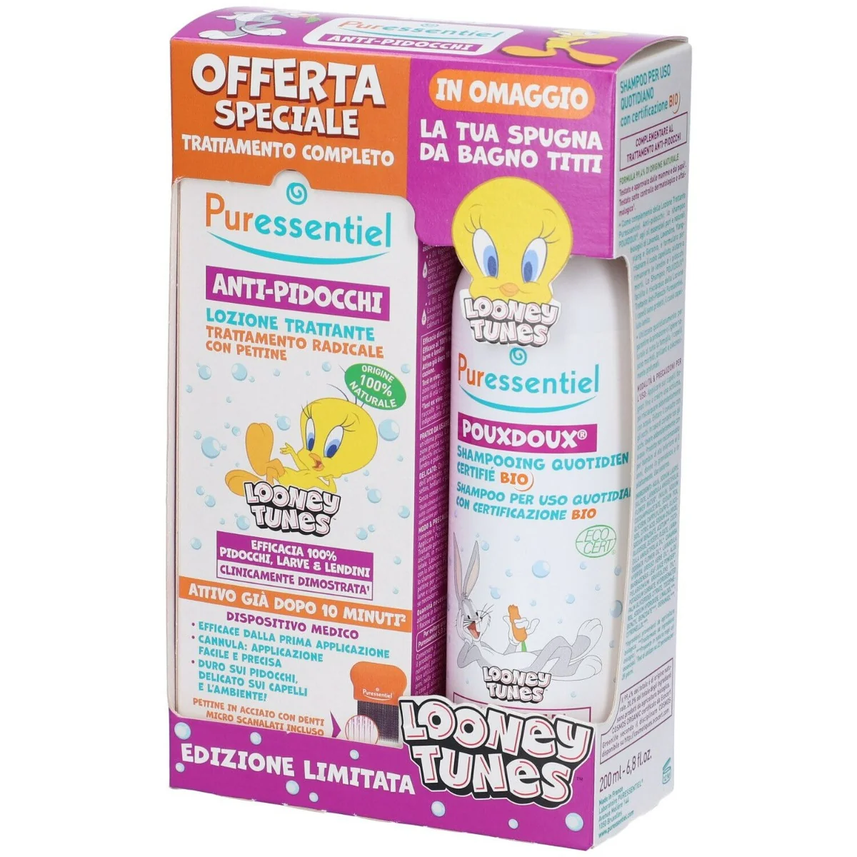 Offerrta Trattamento Completo: Lozione + Shampoo Warner Bros Trattamento Anti-pidocchi