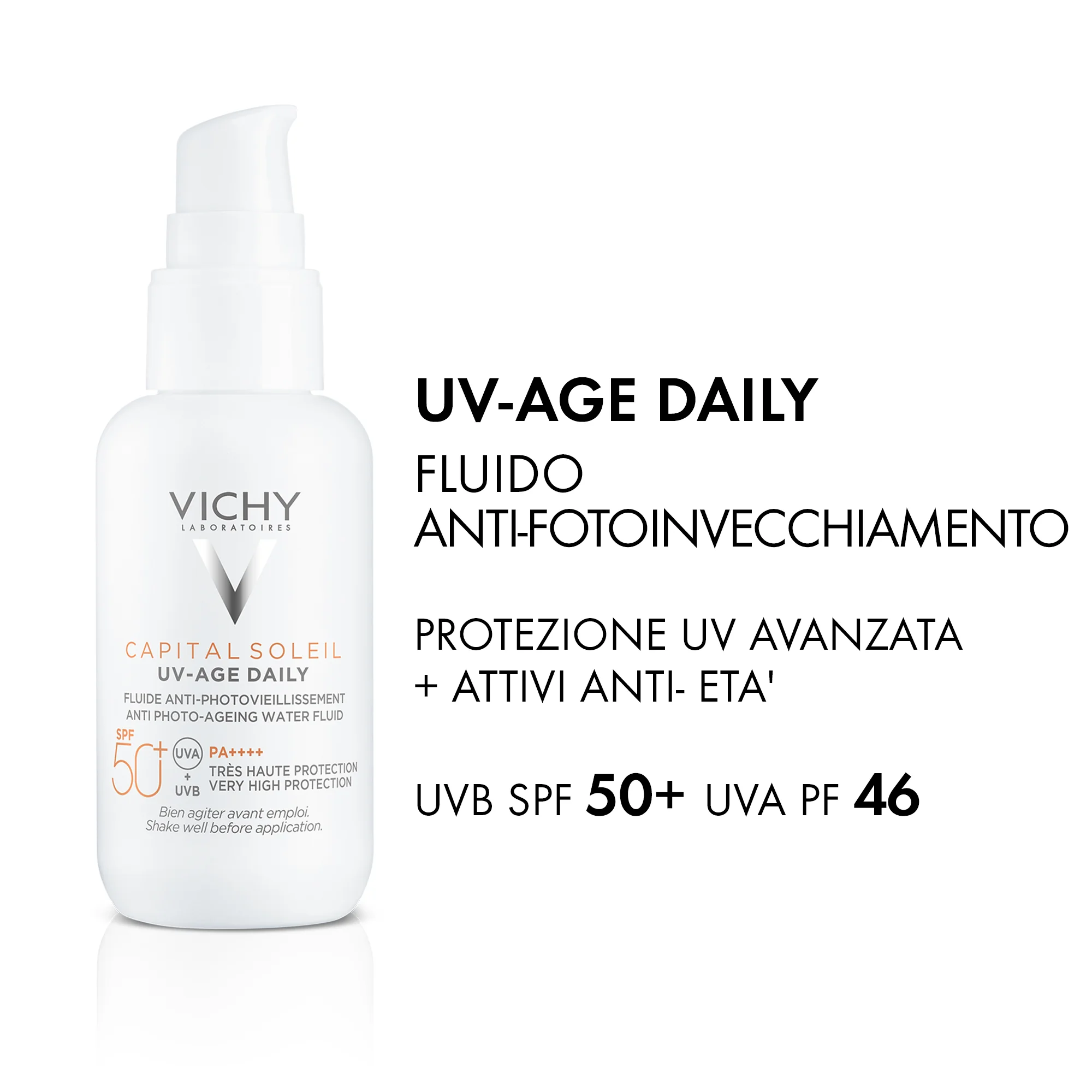 Vichy CS Uv Age Fluido SPF50 40 Ml Fluido Viso pensato per Anti-Fotoinvecchiamento