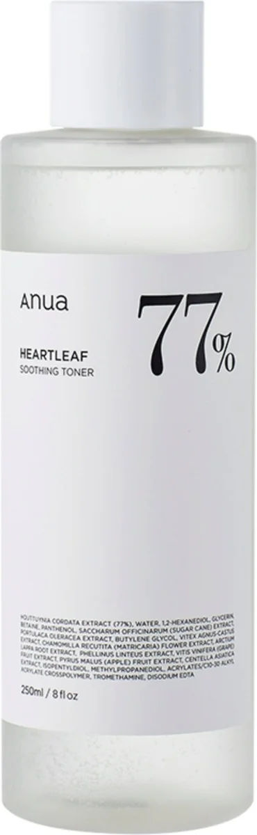 Anua Heartleaf 77% Soothing Toner 250 ml Pelle Sensibile e Irritata