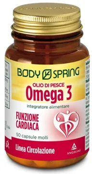 Body Spring Olio di Pesce Omega 3 Integratore Funzione Cardiaca 50 Capsule