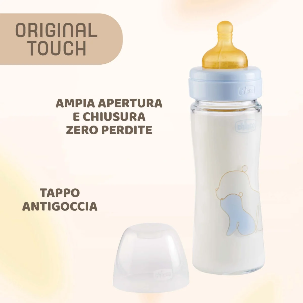 Chicco Biberon Original Touch Vetro Azz 240 ml