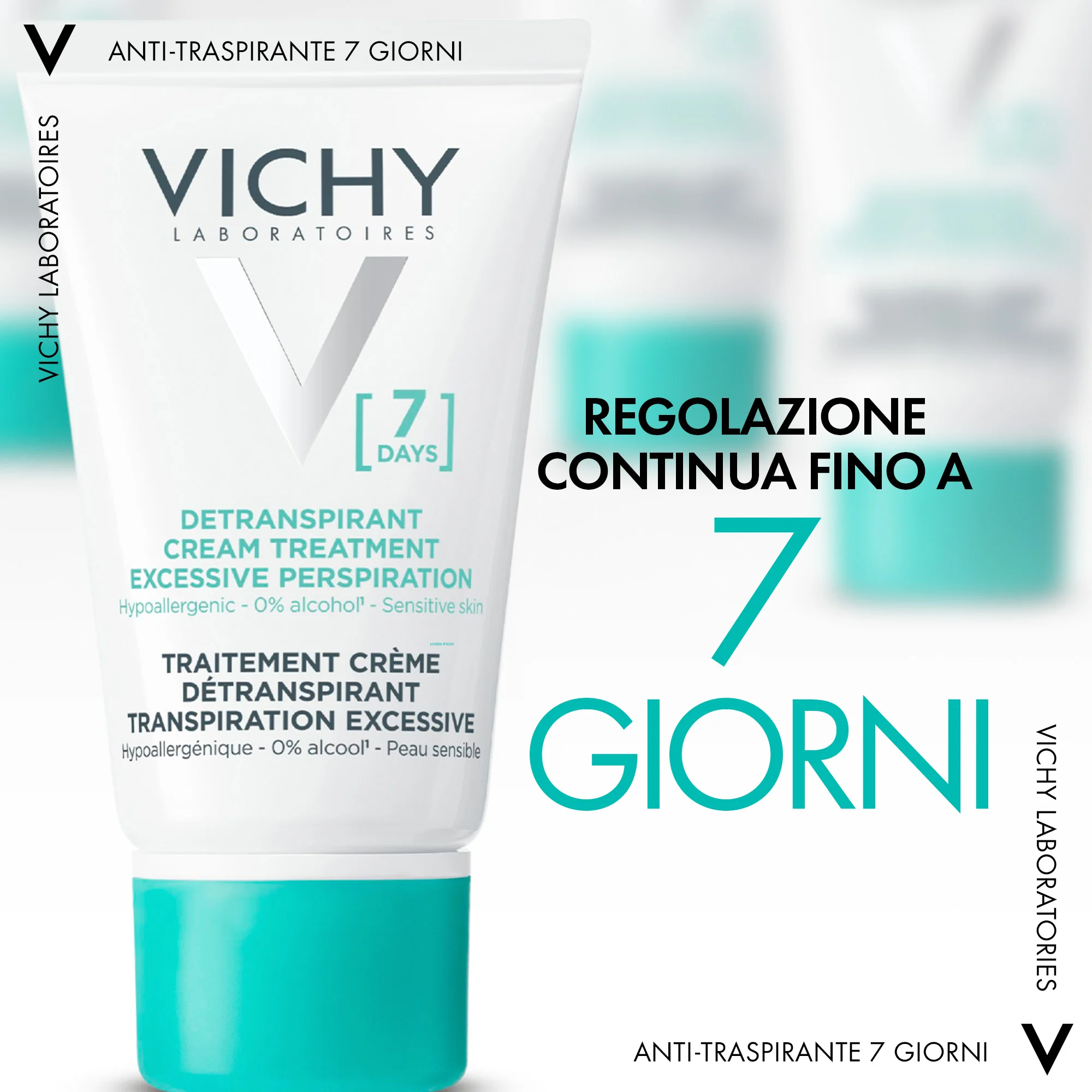 Vichy Deodorante in Crema 30 Ml Antitraspirante per Controllo della Sudorazione a lunga durata