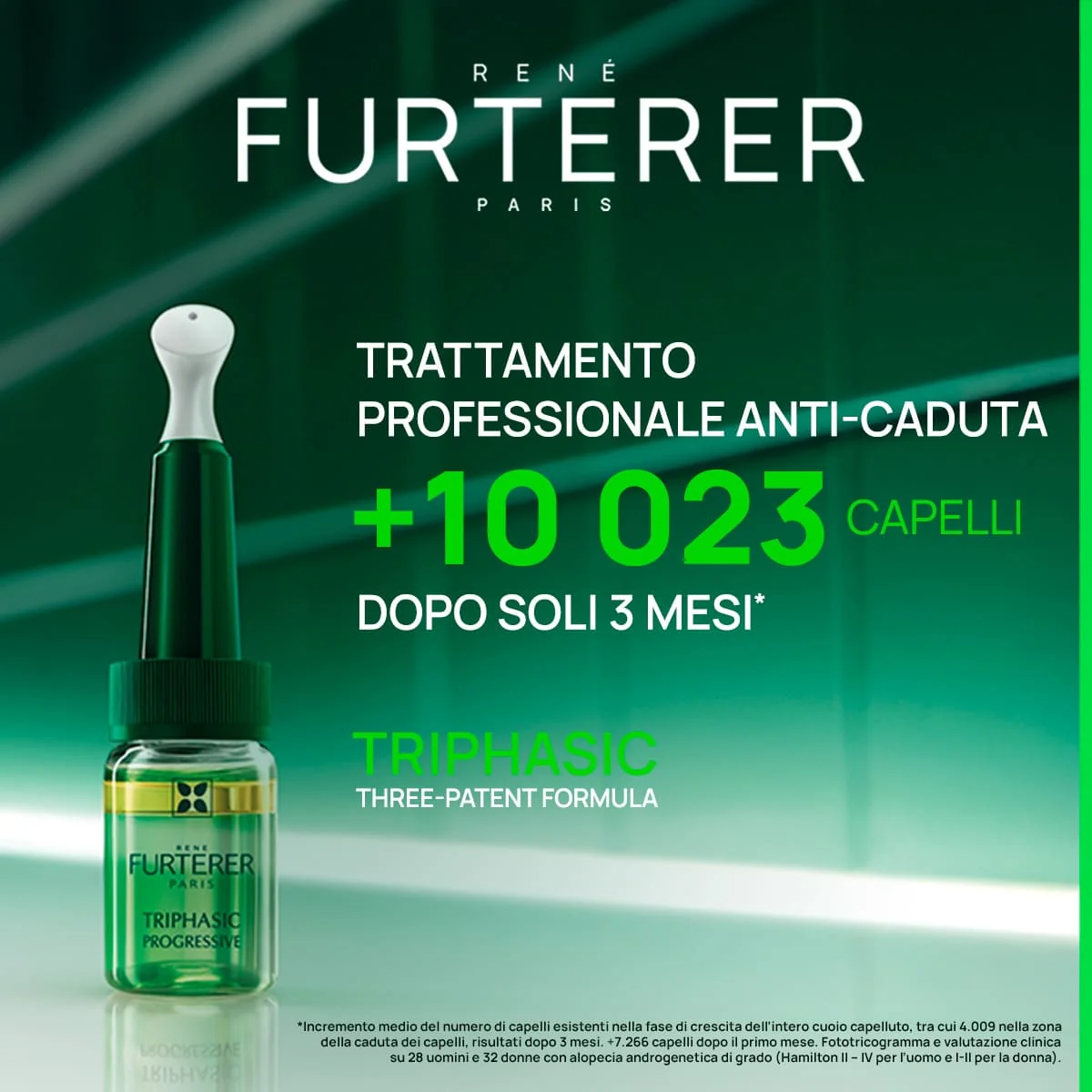 René Furterer Triphasic Progressive Trattamento Progressivo Contro la Caduta dei Capelli 8 Unità Anticaduta