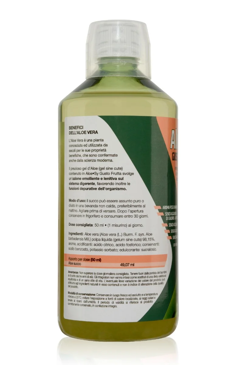 Aloe-Sy Gusto Frutta 1000 ml Funzione Digestiva e Regolarità Intestinale