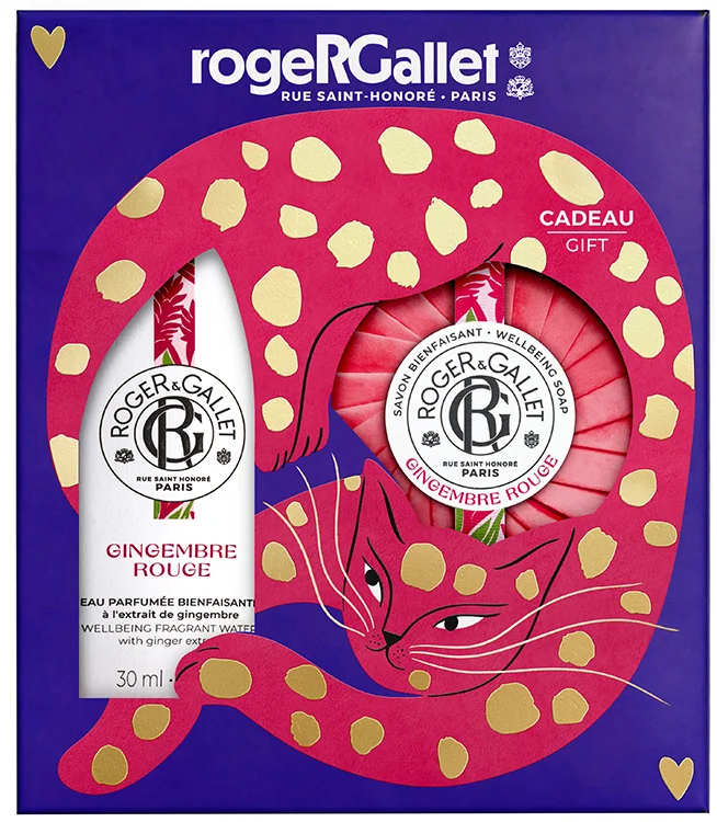 Roger & Gallet Set Natale Gingembre Rouge Eau De Toilette 30 ml + Saponetta 100 g Freschezza e Vitalità