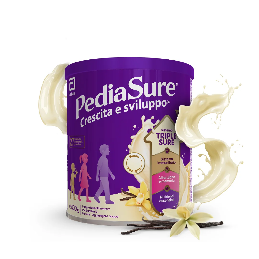 Pediasure Crescita E Sviluppo Integratore Multivitaminico Per Bambini 400g Gusto Vaniglia Integratore per la Crescita