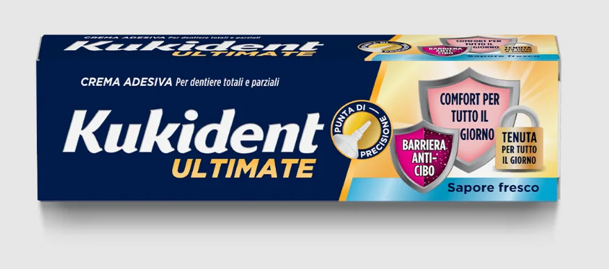 Kukident Ultimate Fresco 57g Crema Adesiva Per Dentiere