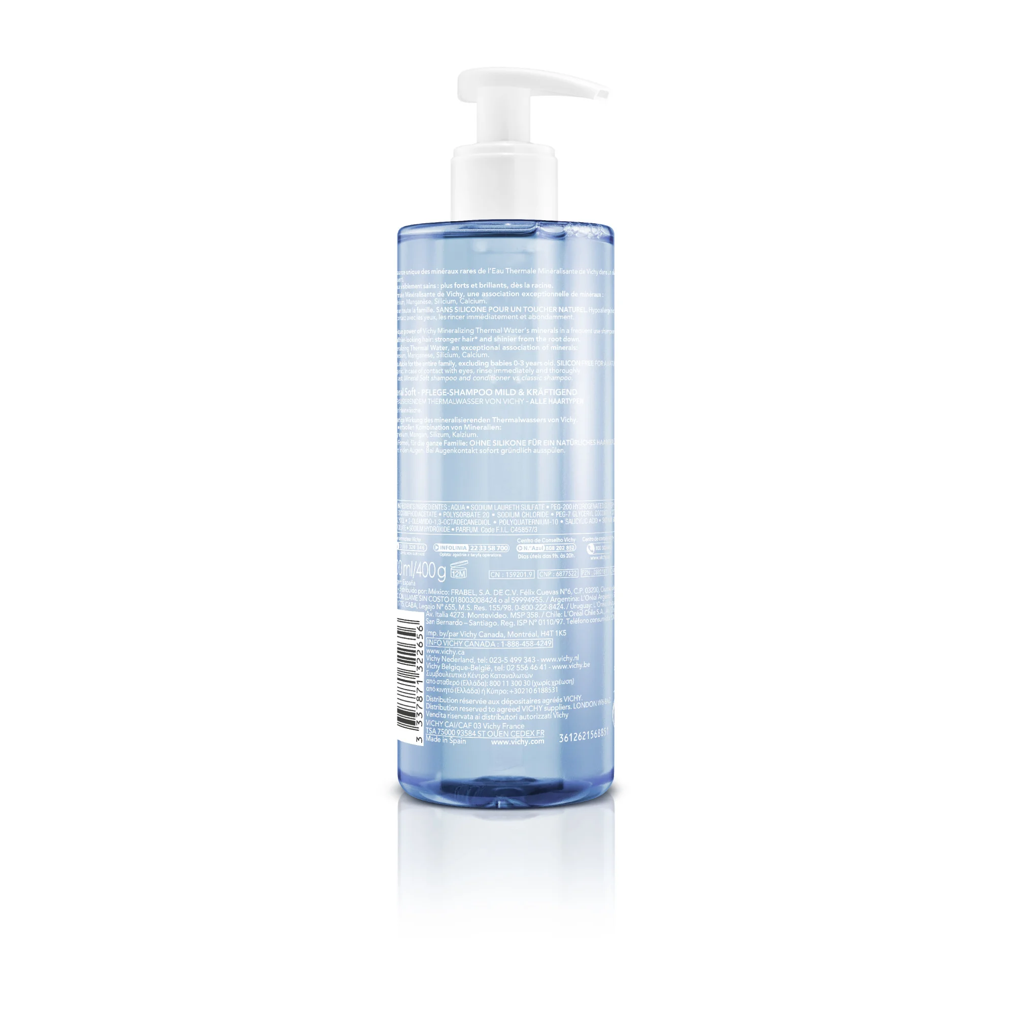 Vichy Dercos Dolcezza Minerale Shampoo 400ml Uso frequente