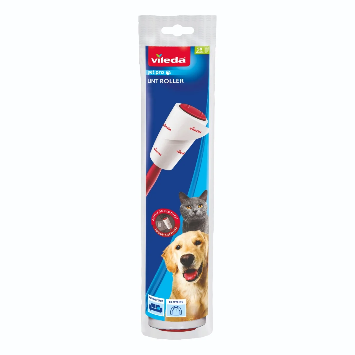 Vileda Lint Roller Petpro 58 Fogli Adesiva