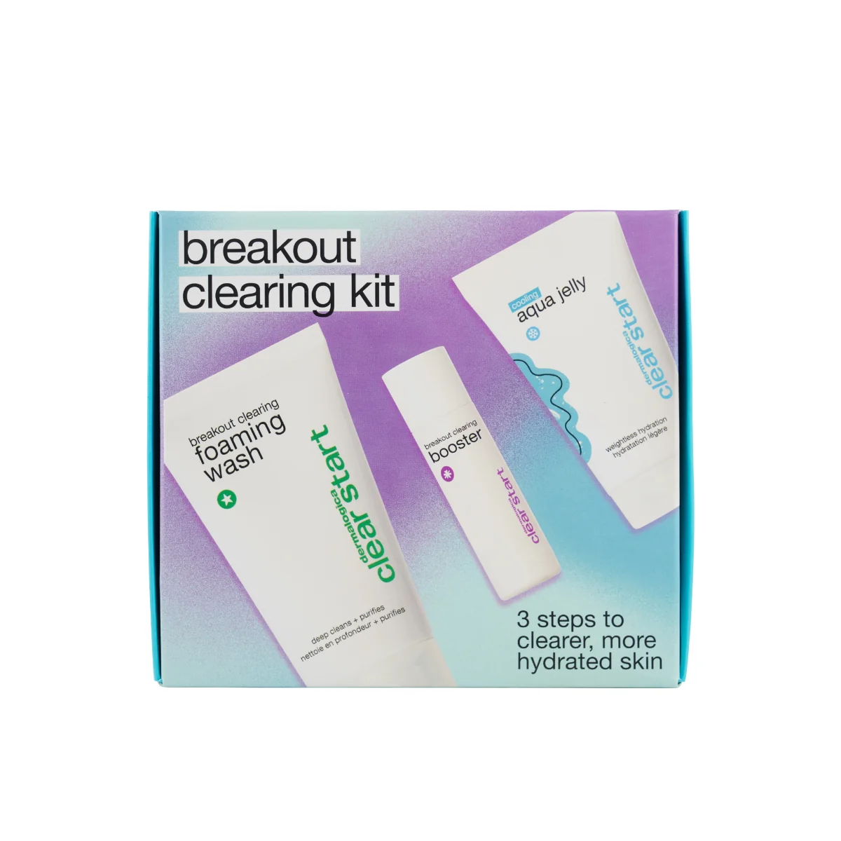 Dermalogica Clear Start Breakout Clearing Kit 1 Detergente + 1 Booster + 1 Crema Idratante Pelli miste e grasse