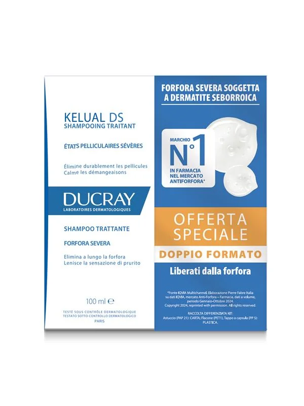 Kelual Ds Duo Shampoo 100Ml + 100 ml Bipacco Shampoo Antiforfora