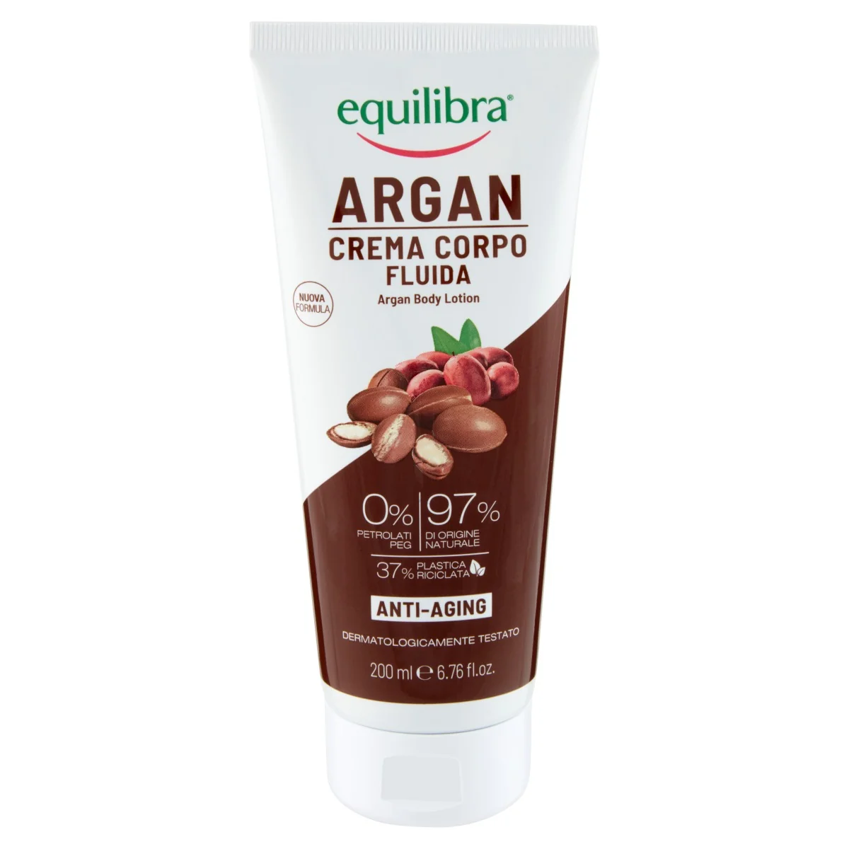 Equilibra Argan Crema Fluido Corpo 200 Ml Rilascia Morbidezza per la Pelle