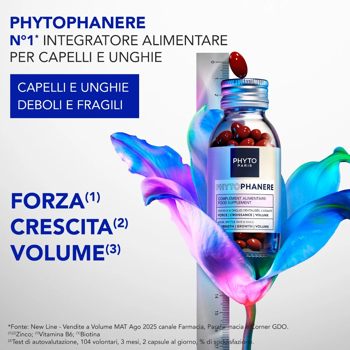Phyto Phytophanere 180 Capsule Integratore Alimentare per Capelli e Unghie
