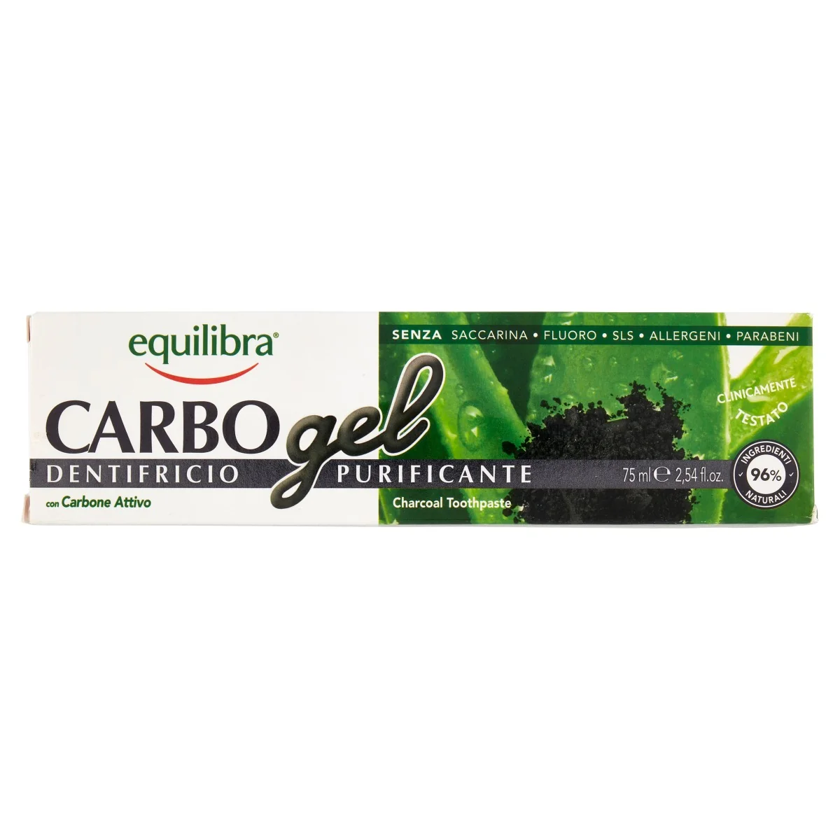Equilibra Carbo Gel Dentifricio 75 ml Purificante