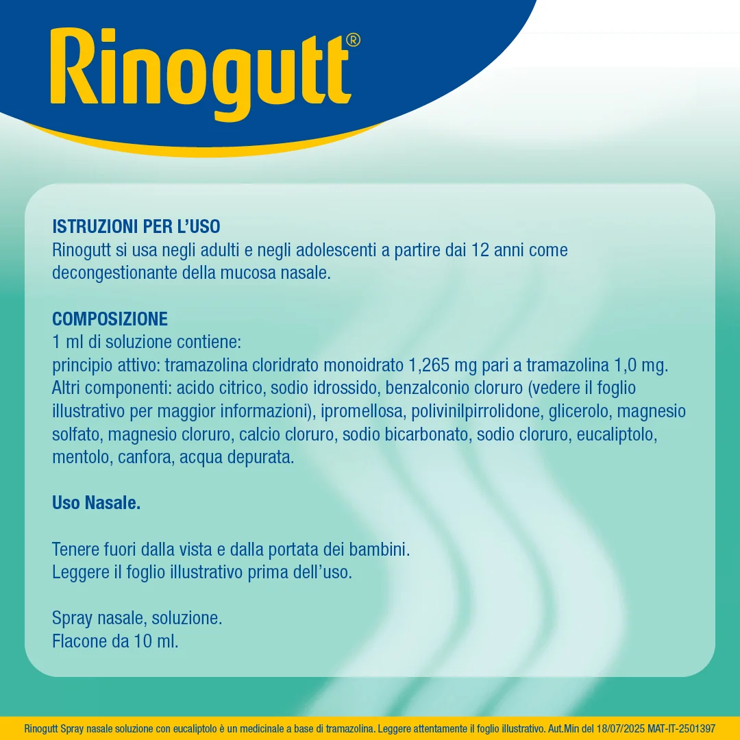 Rinogutt Spray Nasale Eucalipto 1mg/ml 10 ml Tramazolina