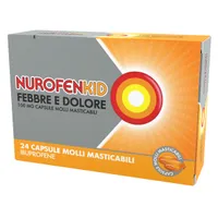 NurofenKid Febbre e Dolore 100 mg 24 Capsule Masticabili