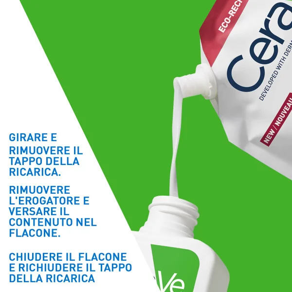 Cerave Refill Detergente Idratante 473 ml Ricarica Detergente Viso ad Uso Quotidiano