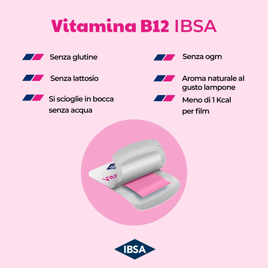 Vitamina B12 Ibsa 30 Film Orali Integratore di Vitamina B12