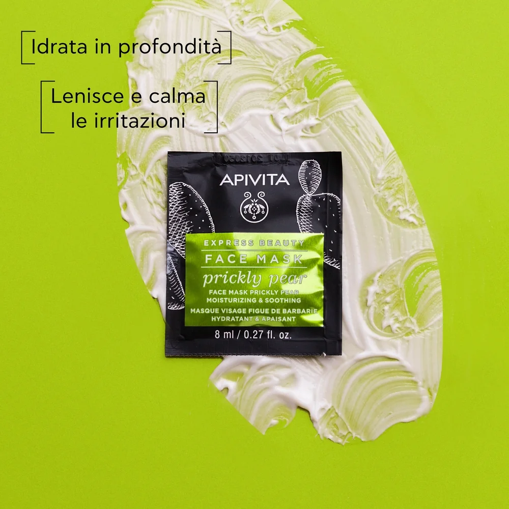 Apivita Express Prickly Pear 2X8 Ml Maschera Viso Idratante