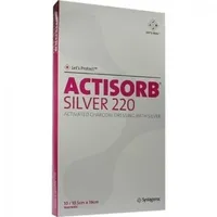 Actisorb Silver 220 Medicazione Antibatterica 10,5x19 cm 10 Pezzi