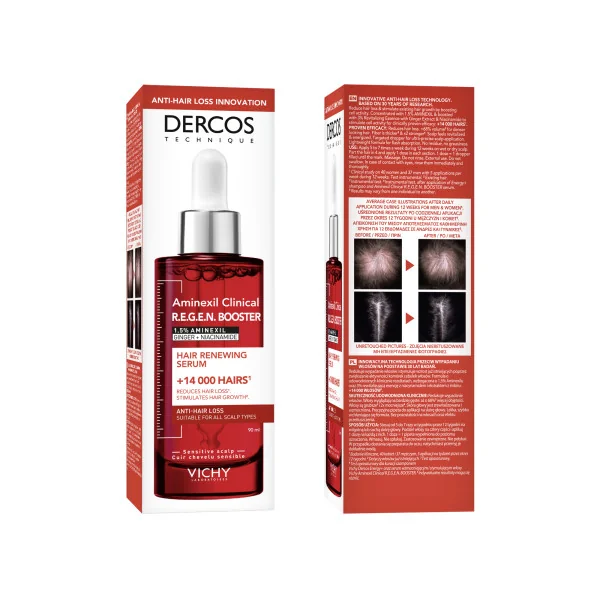 Vichy Dercos Technique Aminexil Regen Siero 90 Ml Trattamento per i Capelli ad Azione Anticaduta