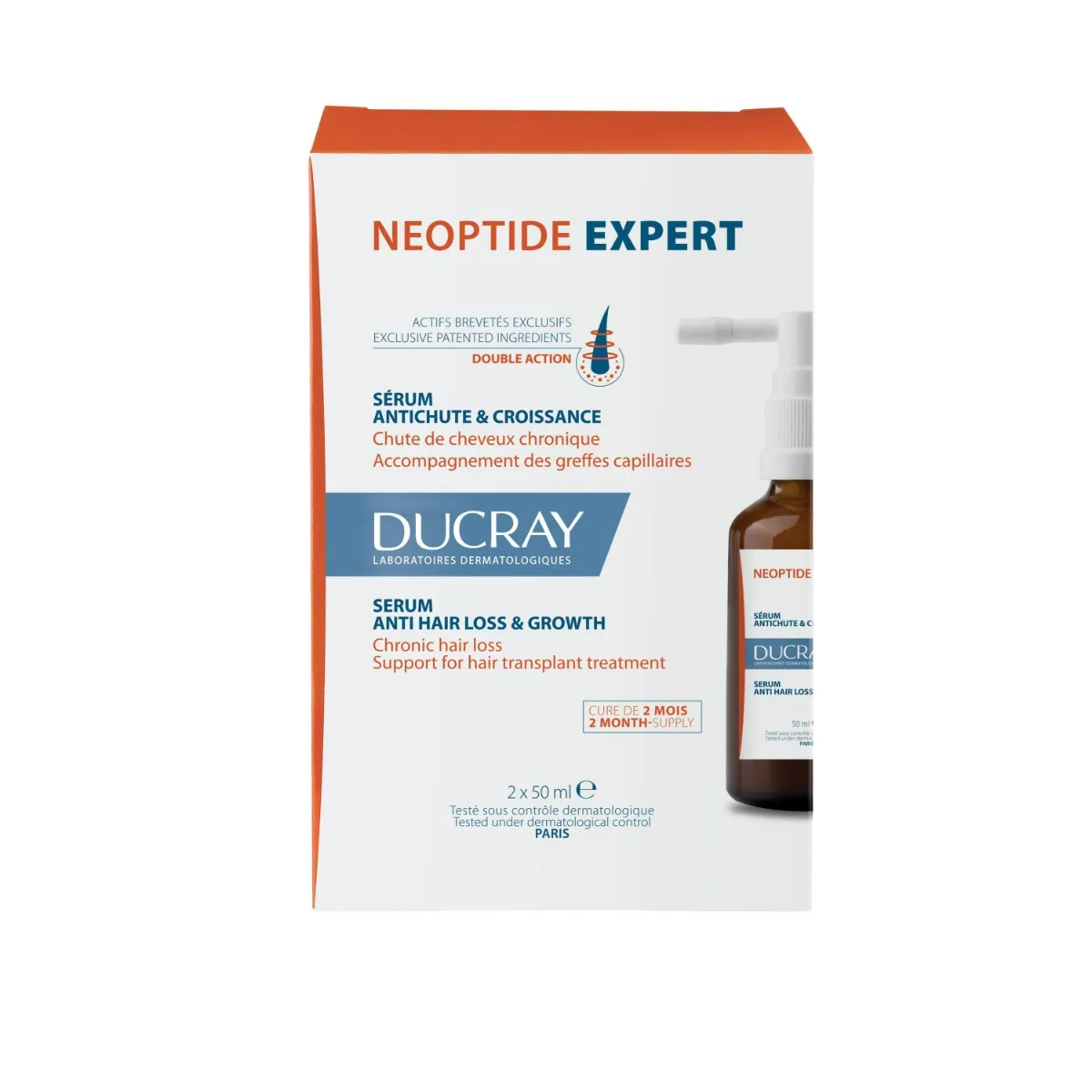 Ducray Neoptide Expert Siero Anticaduta 2 x 50 ml Contro la Caduta dei Capelli