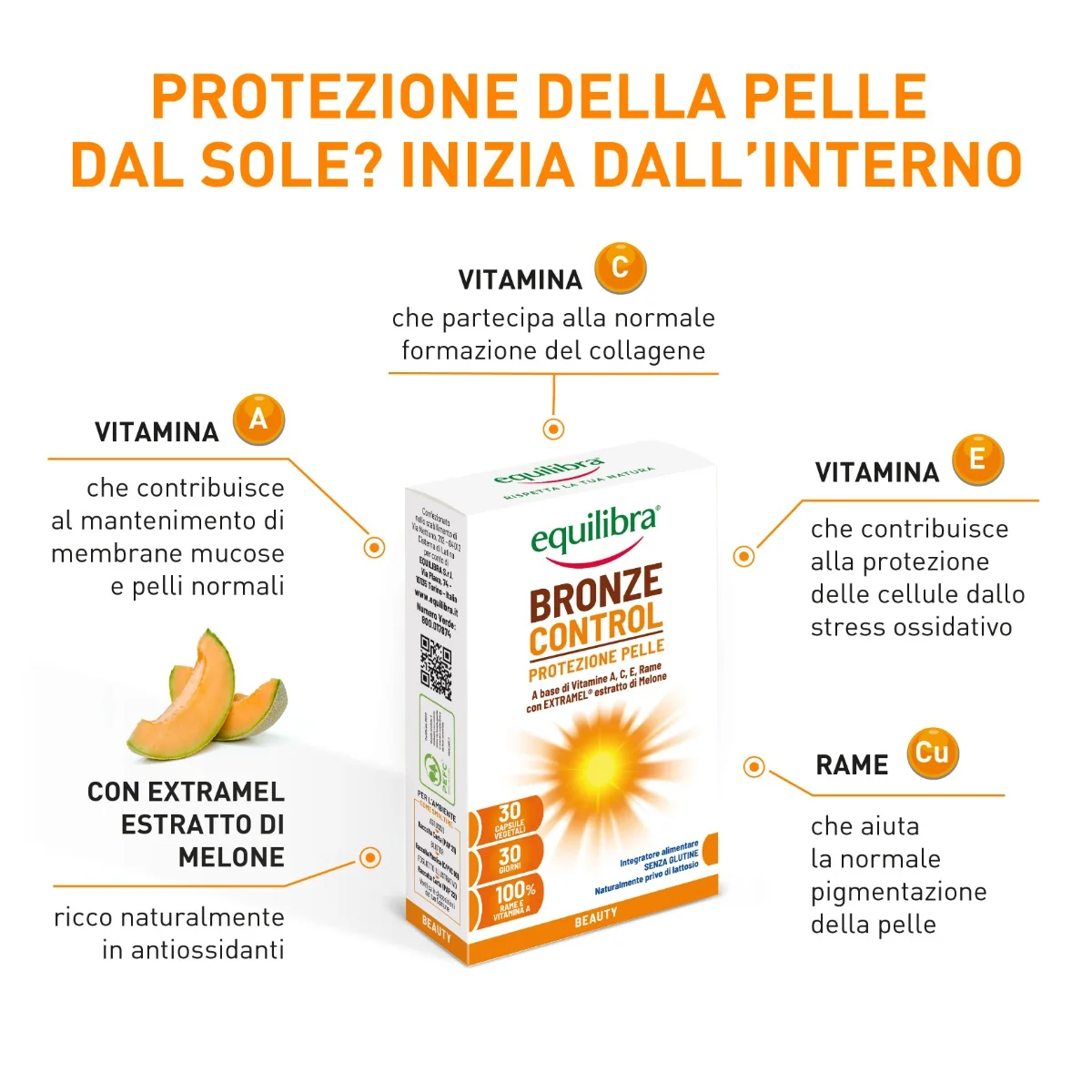Equilibra Bronze Control 30 Compresse Per una pelle protetta