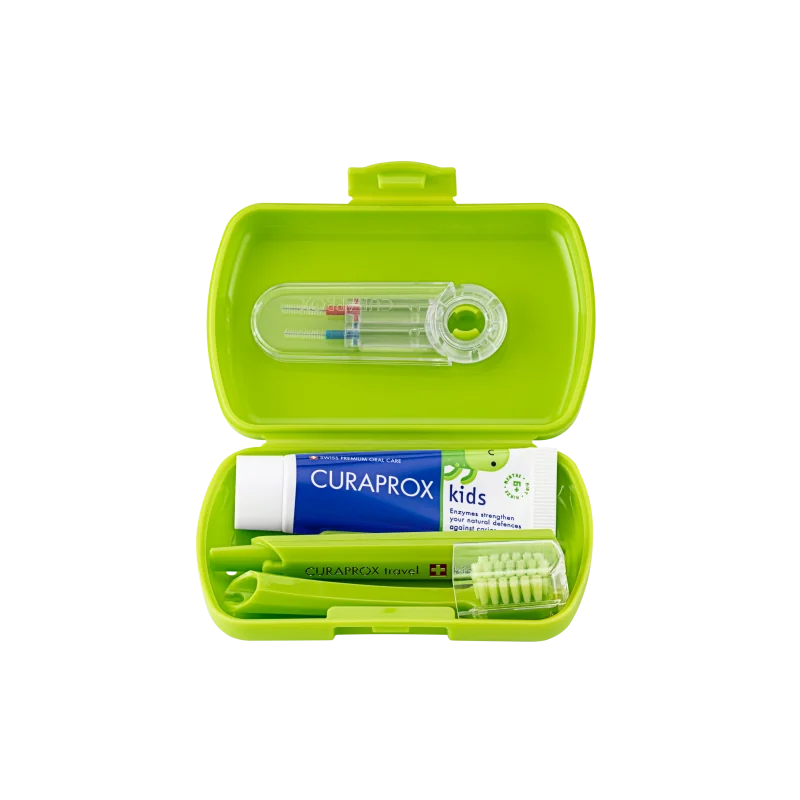 Curaprox Travel Set Kids Verde Igiene Orale Bambini