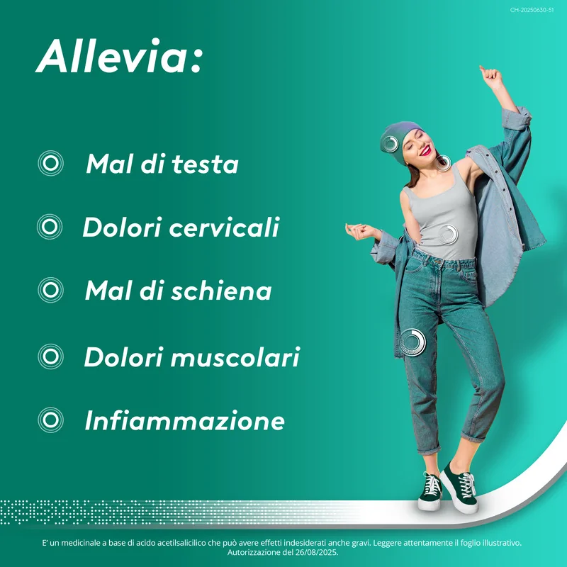Aspirina in Granuli Antidolorifico 20 Bustine Mal di Testa