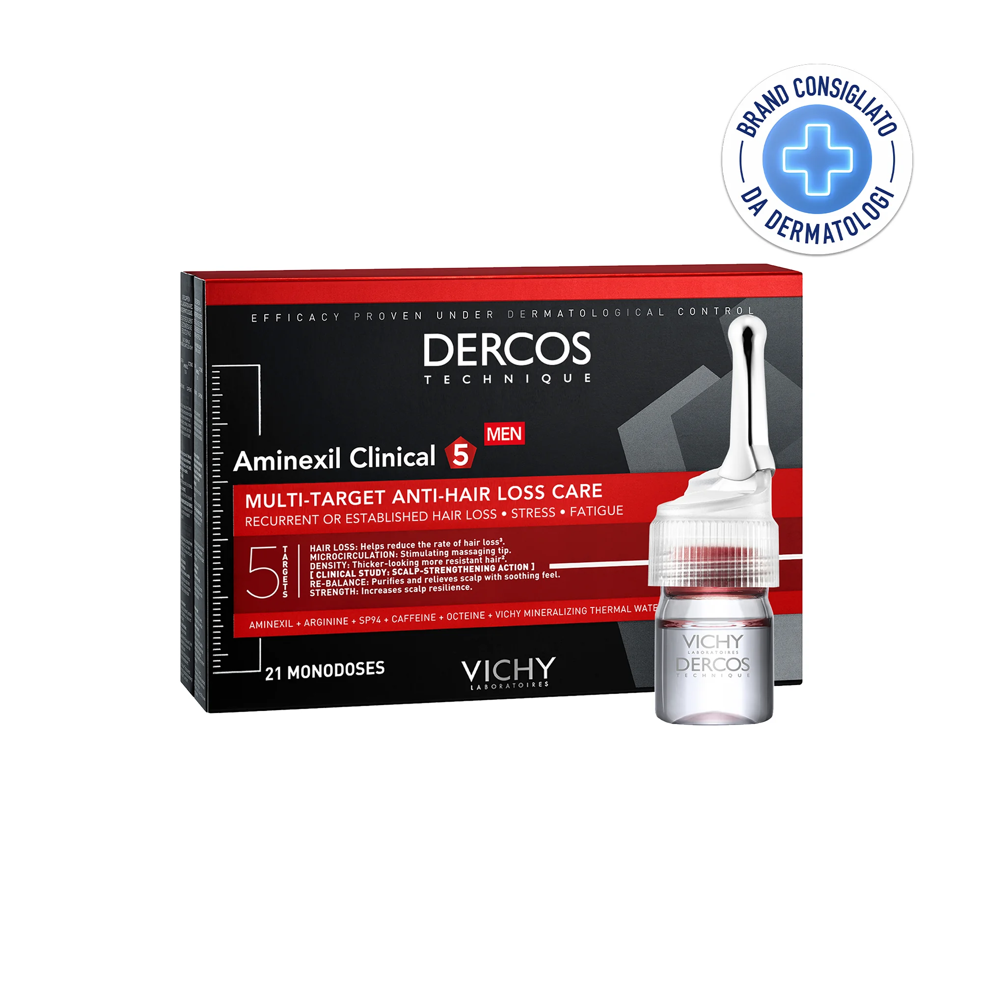 Vichy Dercos Aminexil 21 Fiale x 6 Ml Trattamento anticaduta uomo