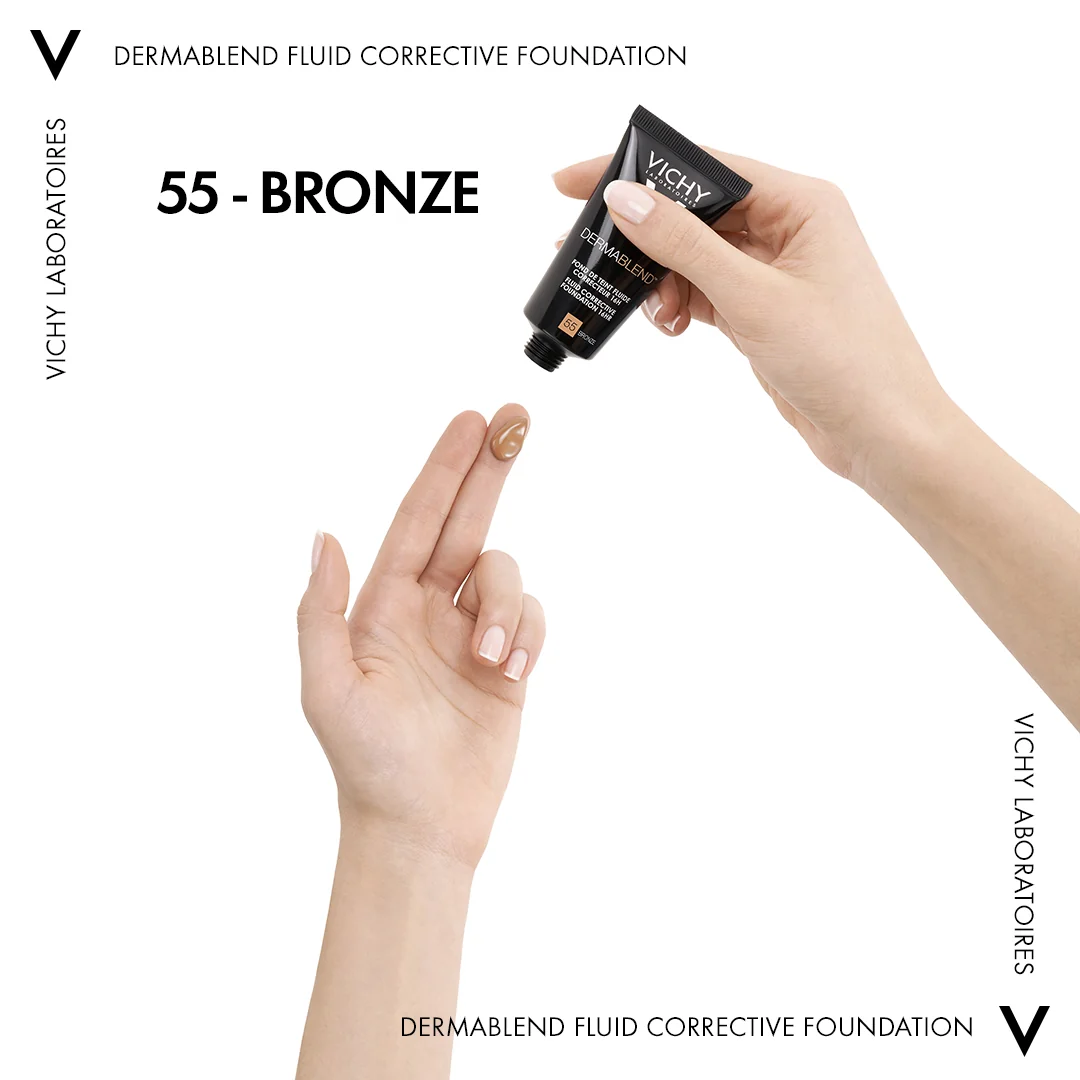 Vichy Dermablend Fluido 55, 30 Ml Fondotinta correttore 16h