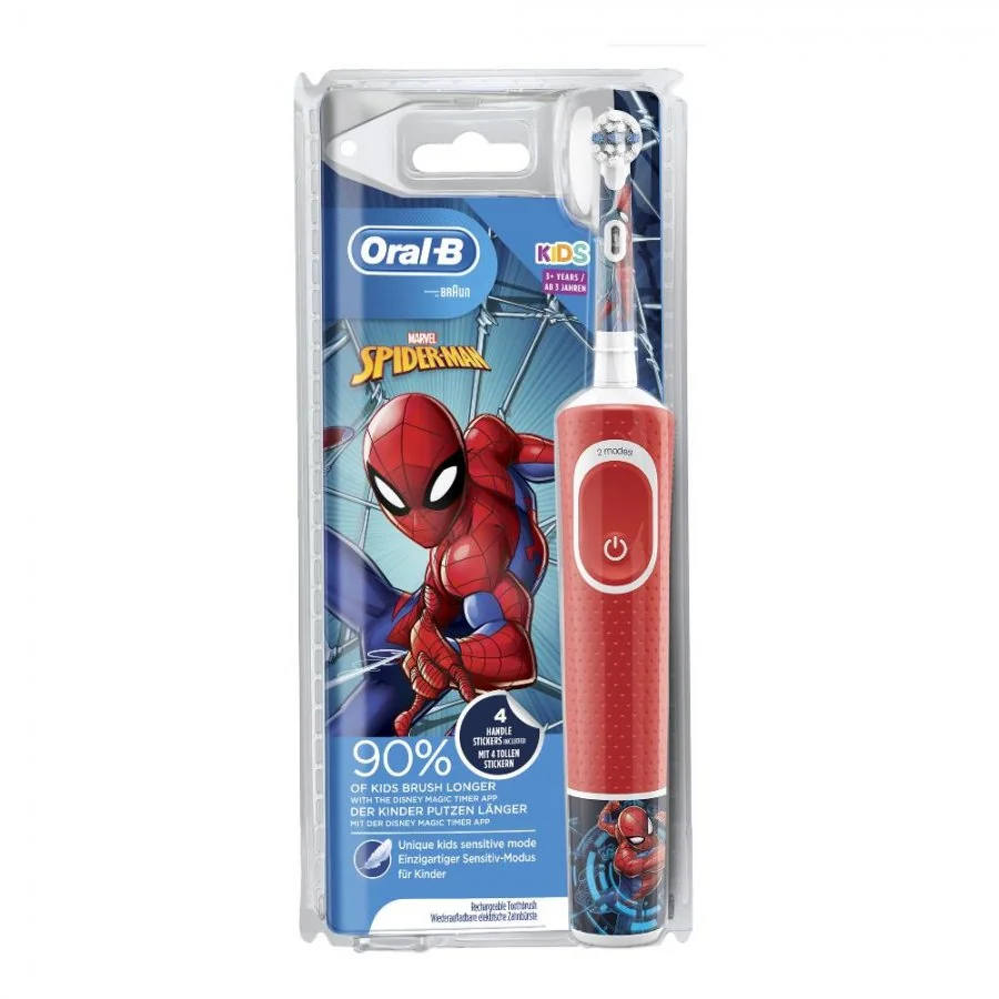 Oral B Kids Vitality Spazzolino Elettrico Spider-Man 1 Pezzo Spazzolino per bambini