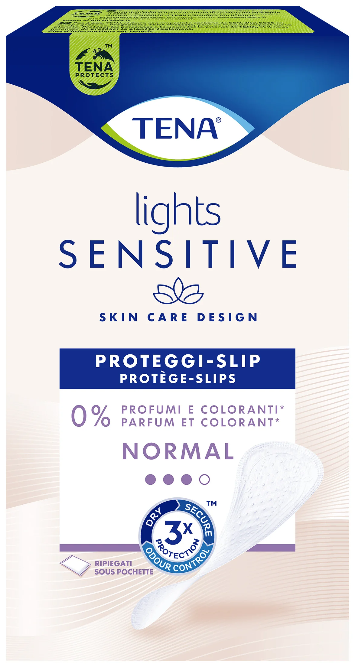 Tena Lights Sensitive Ripiegato 22 Pezzi Proteggi Slip per Incontinenza