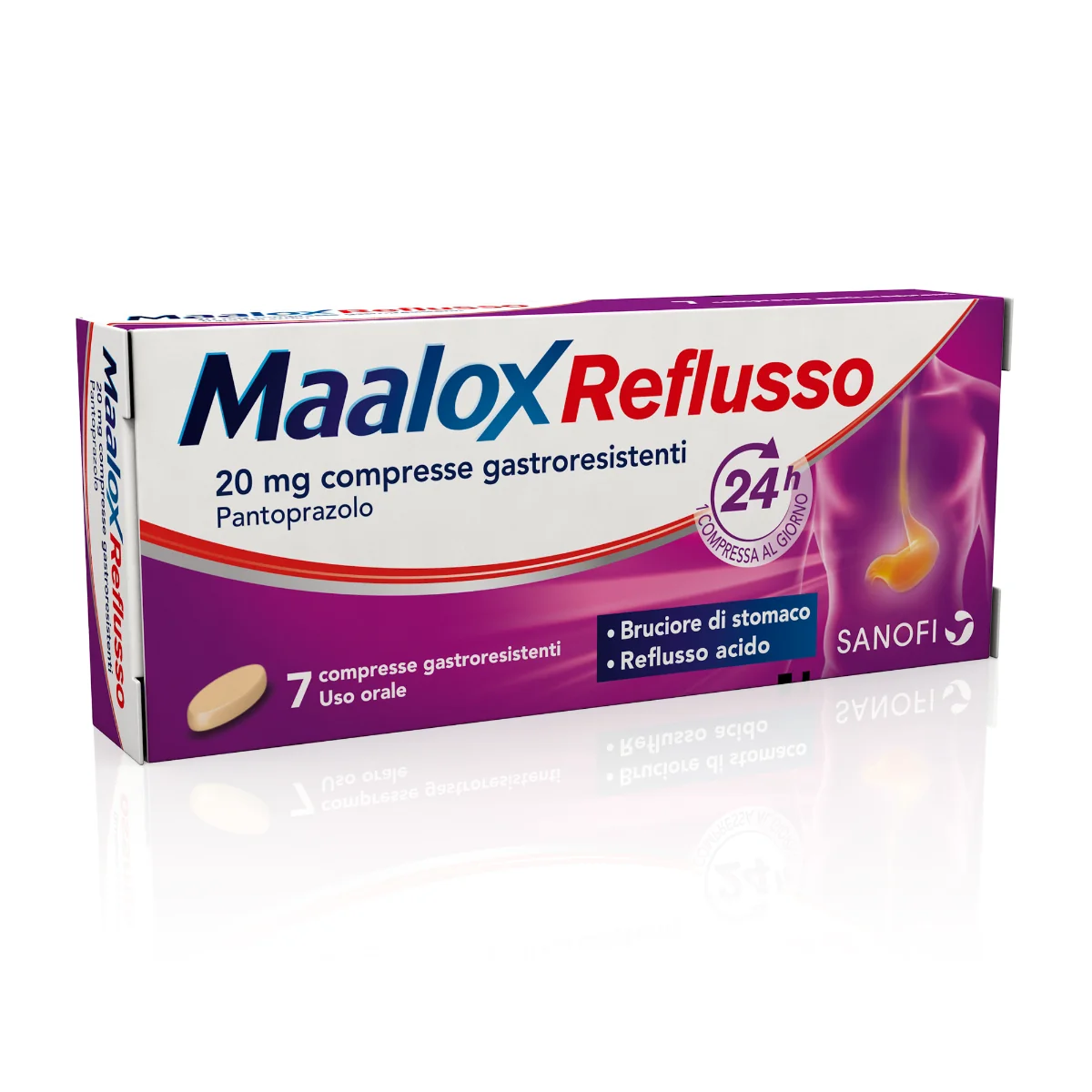 Maalox Reflusso 20 mg 7 Compresse Pantoprazolo