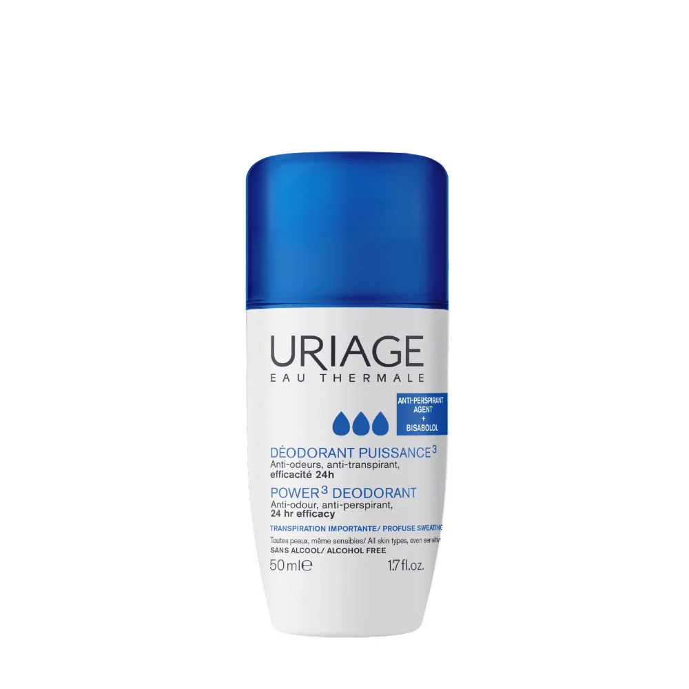 Uriage Eau Thermale Deodorante Power3 Anti-sudorazione Intensa Roll-On 50 ml Pelle Sensibile