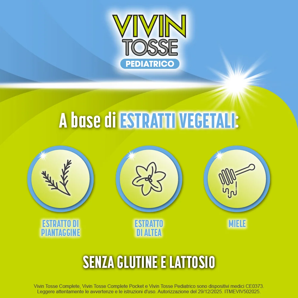 Vivin Tosse Pediatrico Sciroppo 150 ml Tosse Secca e Grassa