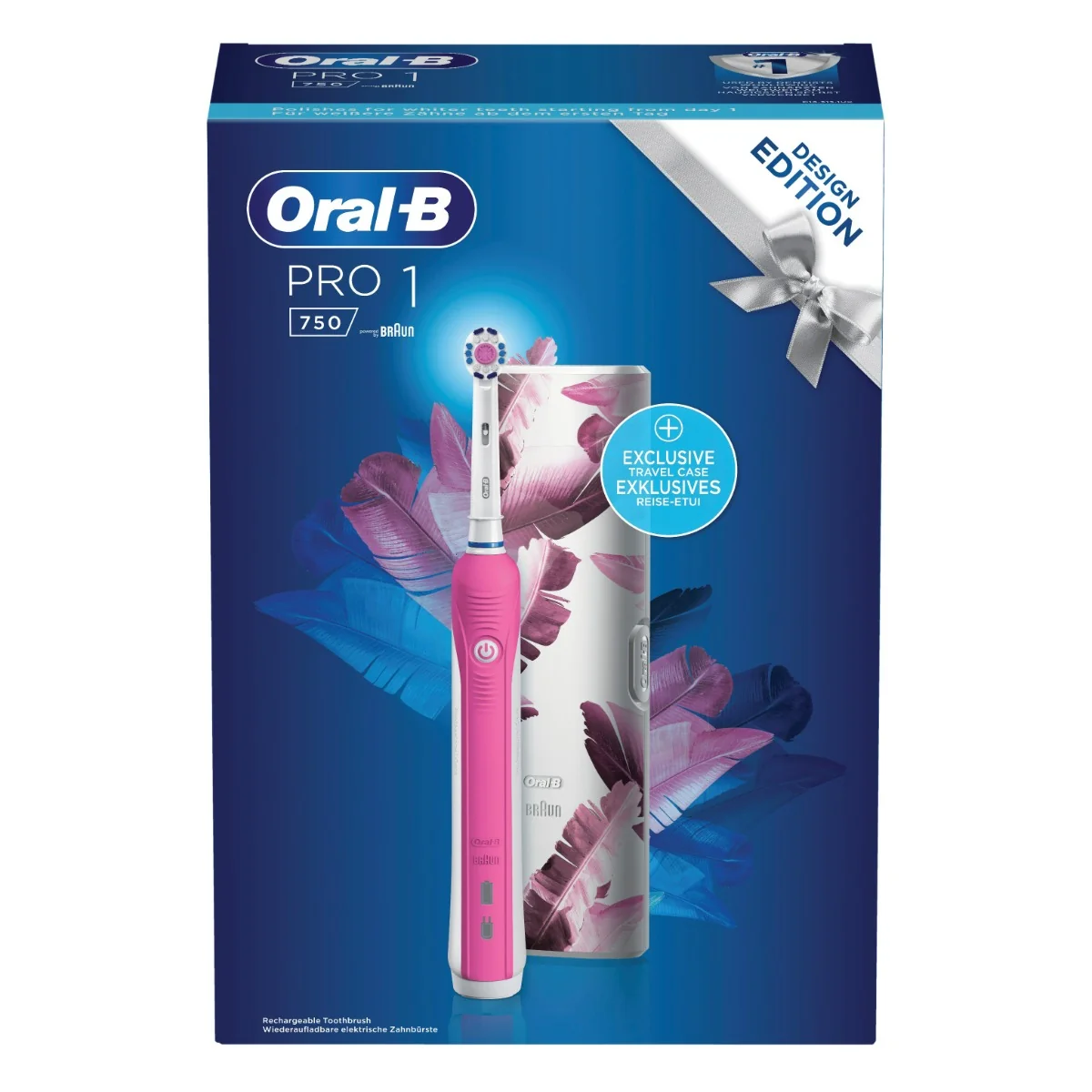 Oral-B PRO 750 Design Edition Spazzolino Elettrico Rosa