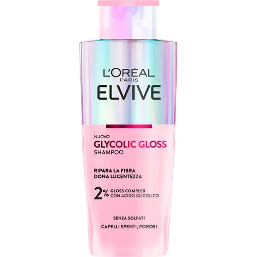 Elvive Glycolic Gloss Shampoo 200 ml Shampoo per Capelli Spenti e Porosi