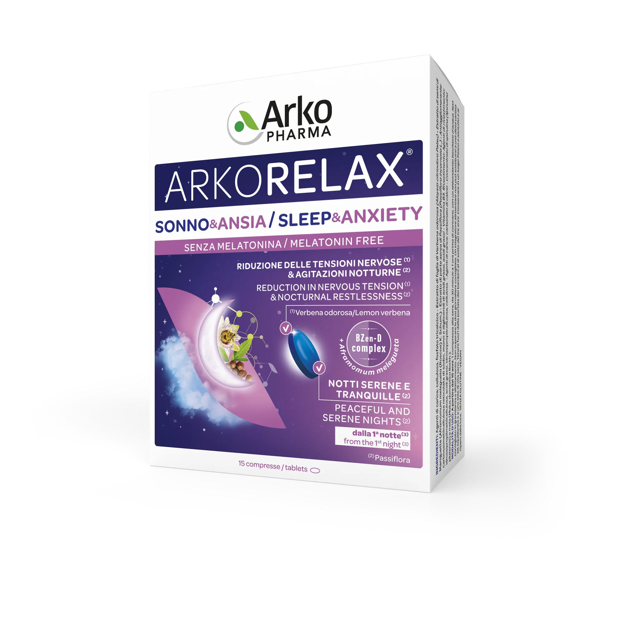 Arkorelax Sonno&Ansia 15 Compresse Rilassamento e Sonno