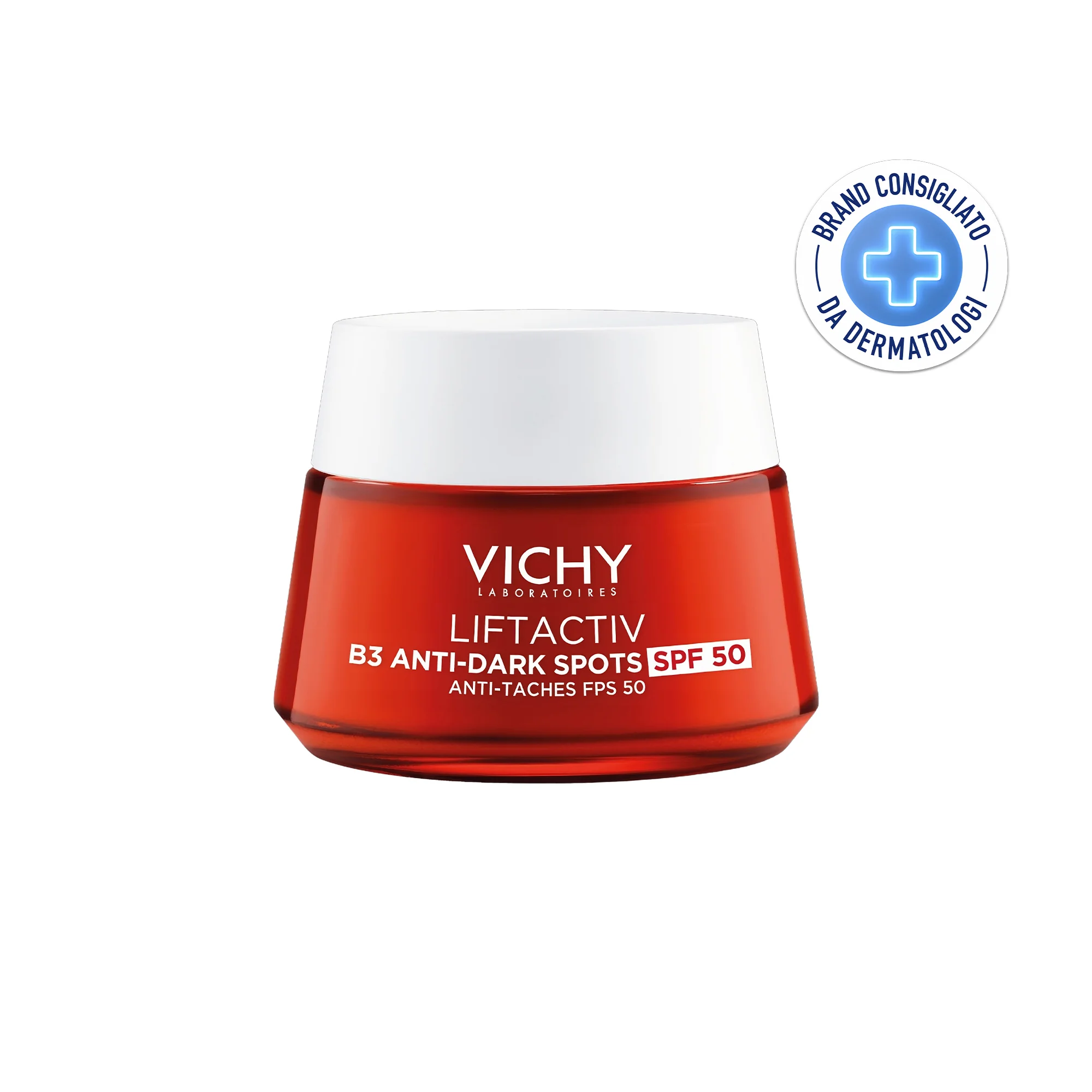 Vichy Liftactiv Crema Viso B3 SPF50, 50 Ml Anti-Macchie