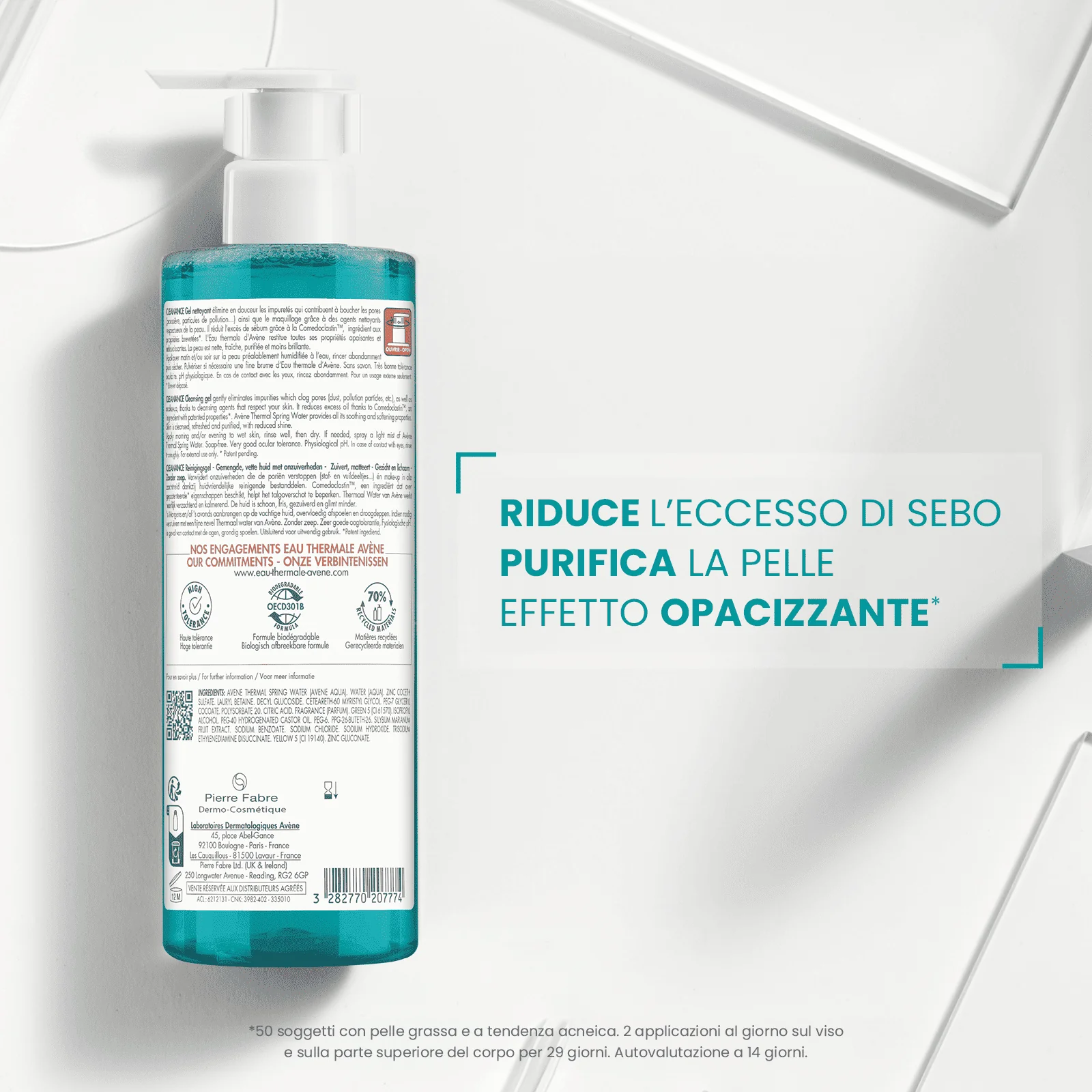 Eau Thermale Avène Cleanance Gel Detergente 400 ml Pelle Grassa a Tendenza Acneica