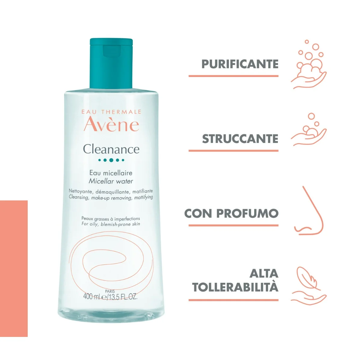 Avène Cleanance Acqua Micellare Detergente Purificante 400 ml