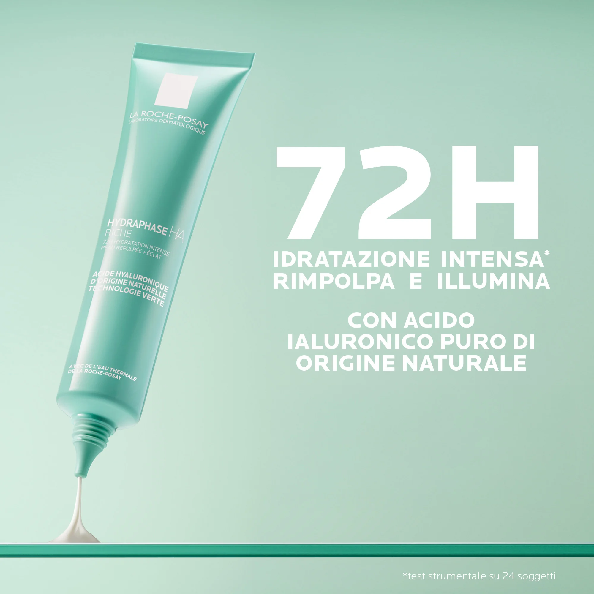 La Roche-Posay Hydraphase HA Crema Ricca 40ml 72H di Idratazione Intensa, Luminosita' Immediata