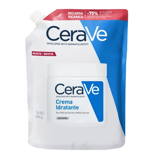 Cerave crema Idratante Refill 473 ml Ricarica per il benessere della Pelle Secca