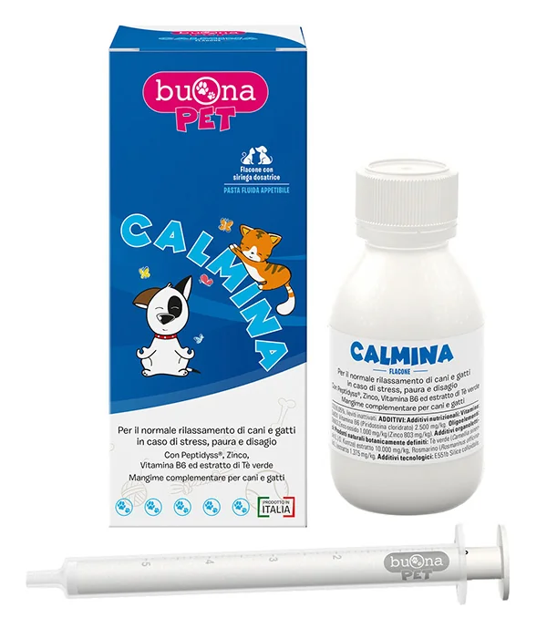 Buona Pet Calmina Flacone 60G Mangime Complementare per Cani e Gatti
