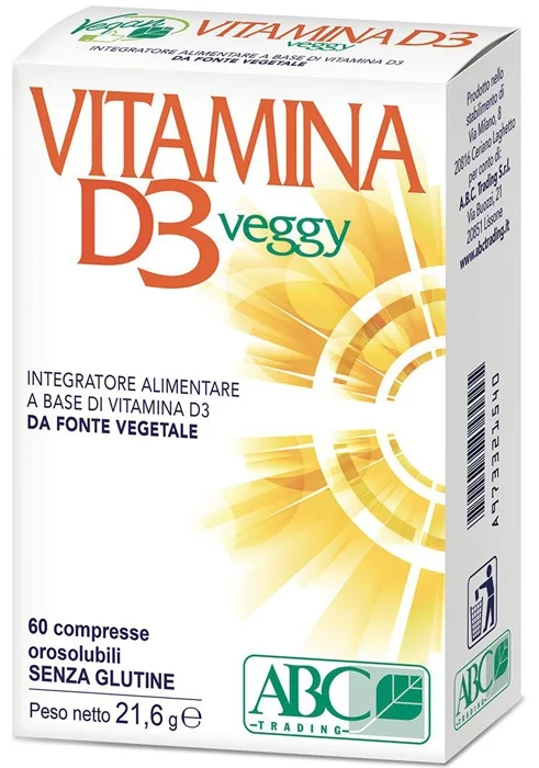 Vitamina D3 Veggy 60 Compresse Orosolubili Benessere di Ossa e Denti