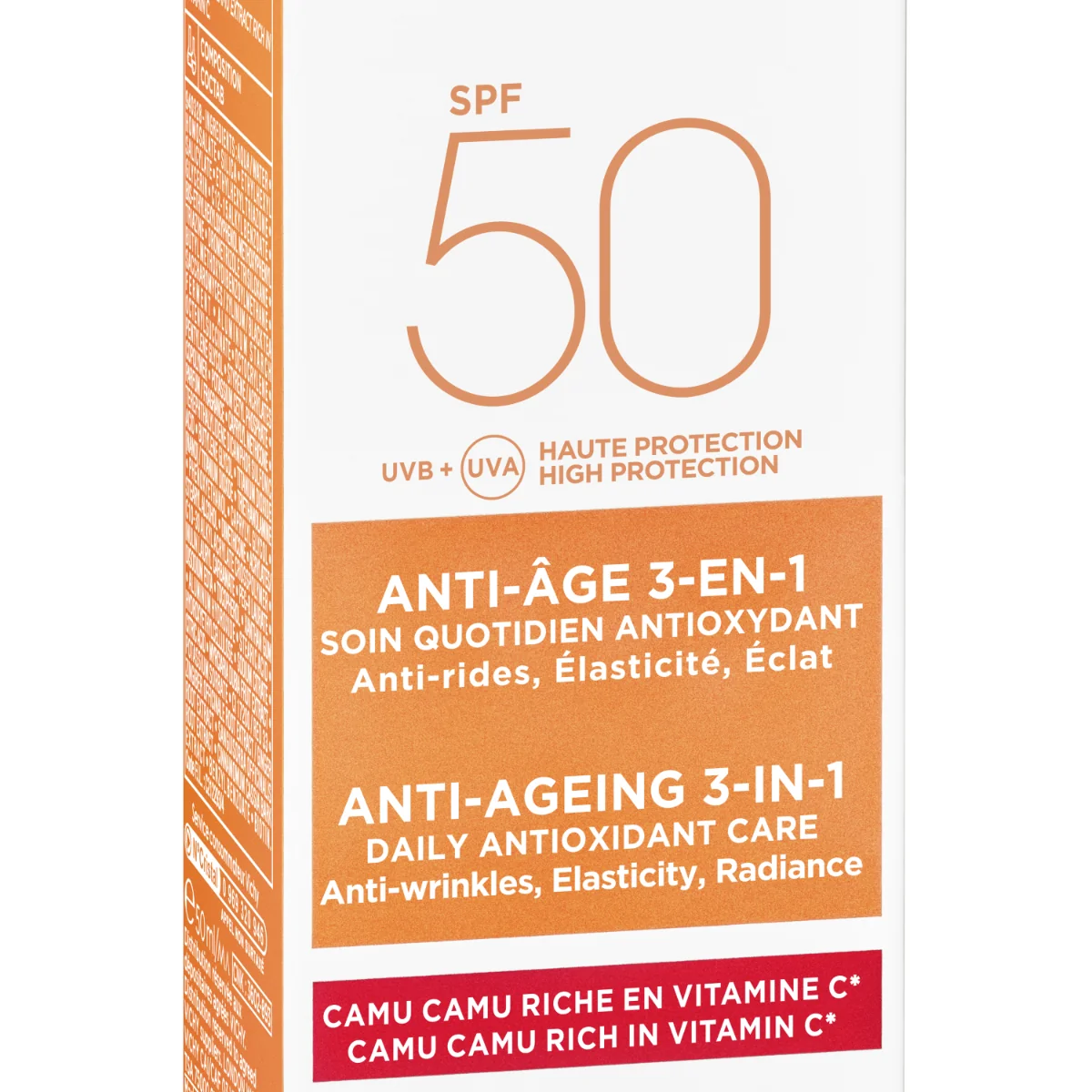 Vichy Capital Soleil Crema Viso Anti-età 3 in 1 SPF50, 50 Ml Abbronzatura intensa