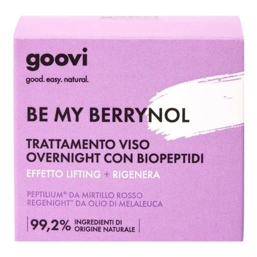 Goovi Be My Berrynol - Trattamento Viso Overnight con Biopeptidi 50ml Effetti Lifting