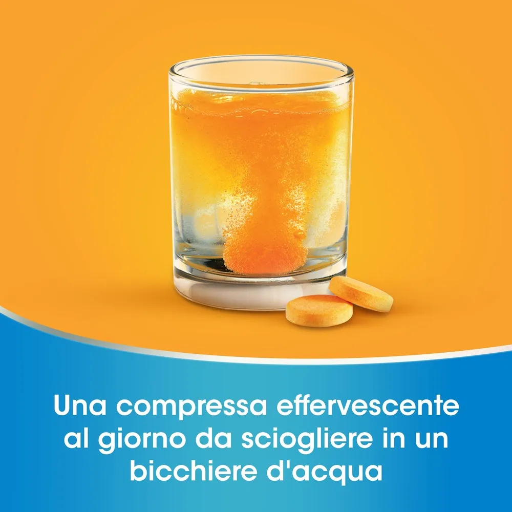 Redoxon Doppia Azione Gusto Arancia e Mandarino 15 Compresse Effervescenti Integratore di Vitamina C e Zinco