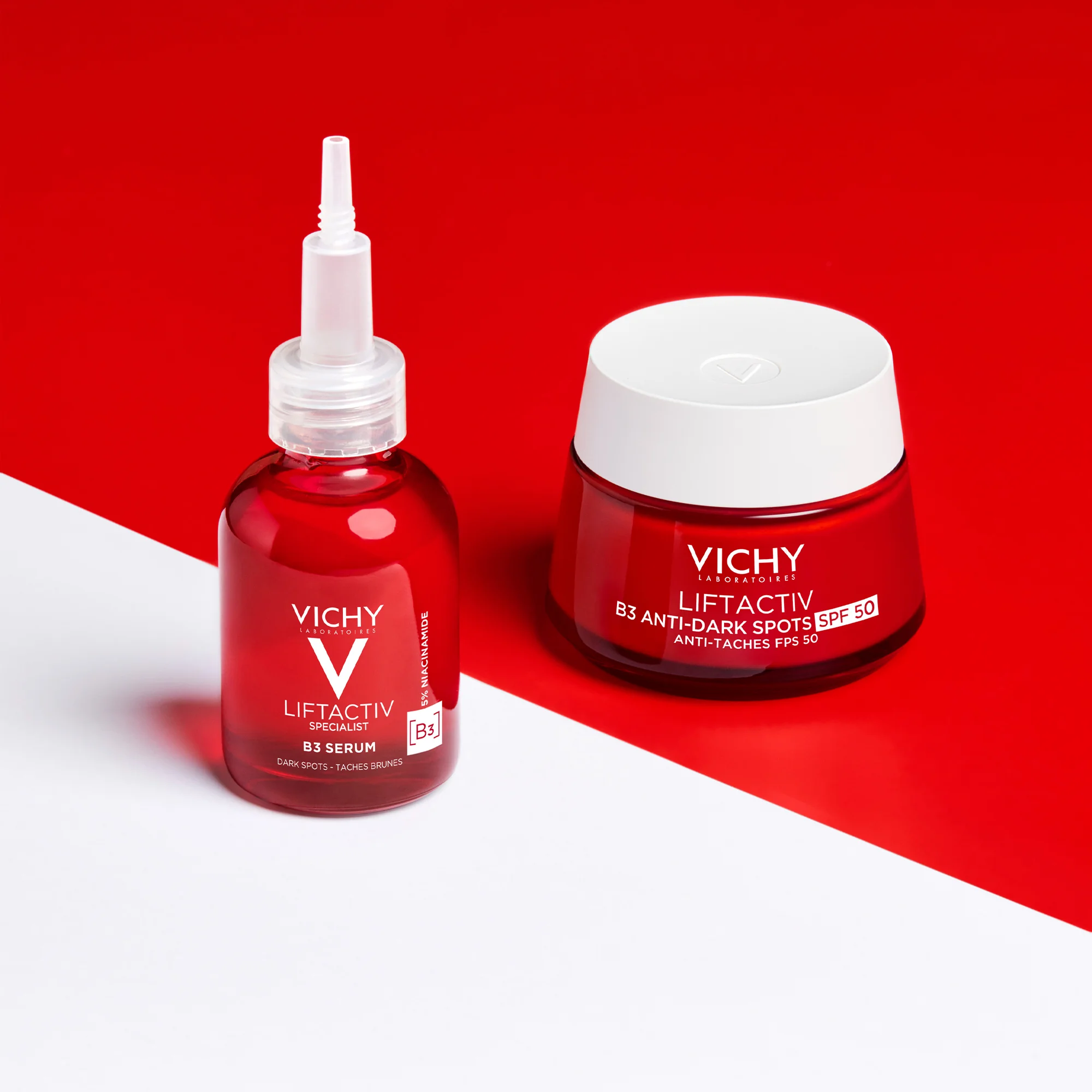 Vichy Liftactiv Crema Viso B3 SPF50, 50 Ml Anti-Macchie